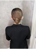 タイトシニヨン アップスタイル 参列ヘア お呼ばれヘア 和装ヘア