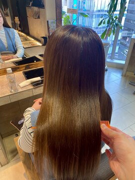 ヘアリゾート粋 ティガ 池袋店(tiga) 質感再生カラー/ナチュラルブラウン/艶髪/ストレートロング