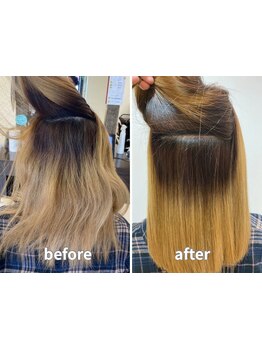 ブリーチしたハイダメージ毛も綺麗なストレートにする髪質改善”酸性縮毛矯正”乾かすだけでまとまる髪に☆