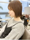 ○あご下パツっとタイトなミニボブスタイル10代20代30代