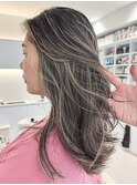 地毛ハイライト地毛風ハイライト細いハイライト大阪ハイライト
