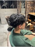30代40代◎メンズパーマ×アップバングで清潔感