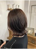 くびれ　レイヤー　ミディアム　透明感