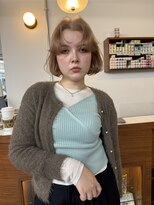 ペレ 梅田(PELE)&nbsp;イメチェン/ピンクベージュ/アンブレラカラー/前髪/梅田