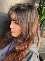 ランズ(LANDS) 【LANDS】ラフパーマ/前髪パーマ/長谷川京子風/ロング