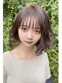 大人かわいいシースルーバングのラフなボブ♪藤沢
