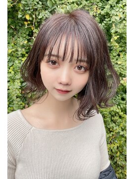 クーエフー(coo et fuu) 大人かわいいシースルーバングのラフなボブ♪藤沢