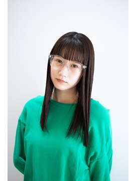 ハルフウェイ(haLfway) 透明感ブラウン×セミロング