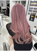【新宿/ハイトーン/ピンクベージュ】波巻きゆるふわロング