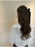 ハーフアップツイン