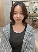 韓国　顔周り　ウルフカット　レイヤーカット　石井遥