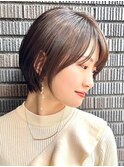 30代40代大人女性/前髪ありショートボブ/ショートヘア/髪質改善