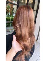 ヘアースタジオ エフ(Hair studio f) 茨木/オレンジベージュ/暖色/透明感カラー