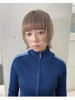 レコ 渋谷(LECO)&nbsp;ハイトーンベージュカラー姫カットボブ