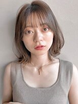 前髪小顔カットモテ髪外ハネボブ愛され艶感美髪大人可愛い