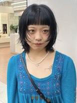 パークレーン アイス イヴェン(park lane ICI yeven)&nbsp;シャギーウルフ/レイヤーカット/ウルフ/顔周り￥ブルーブラック