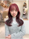 韓国くびれヘア/カシスカラー