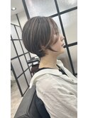 ショート　白髪ぼかし