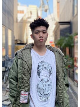 クフィア メンズフェード カンポ 天王寺(CUFFIA MENSFADE CAMPO) スパイキーアフロ