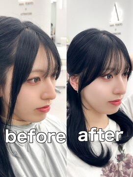 アマトウキョウ アユンチェ(AMA TOKYO×AYUNCHE) 韓国スタイル/チュラルくびれへア_くびれ巻き_レイヤーカット