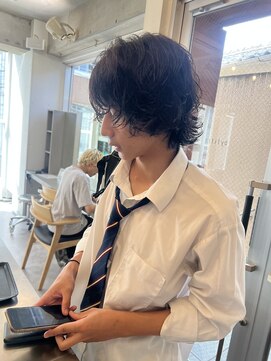 バイフィフス 原宿/表参道(by fifth) メンズウルフスパイラルパーマシャドウパーママッシュウルフ