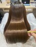 パサついている髪の手触りを良くするトリートメント+カット+髪質改善カラー