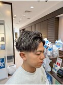 盛岡【メッシュキャップ使用シルバーハイライト】フェイドカット