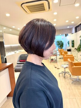 ディーコ(IDEEK) 大人のショートボブ+明るい白髪カバー/グラデーションボブ#3