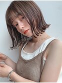 say.切りっぱなしボブ外ハネ