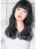 ネイビーグレージュ ＆ 無造作ミディアム☆