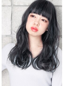 ラミ(L'ami) ネイビーグレージュ ＆ 無造作ミディアム☆