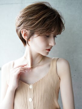 カライング(ing) 大人可愛い20代30代40代黒髪前下がりショートボブ丸みショート◎