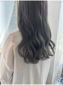 透明感アッシュグレージュ