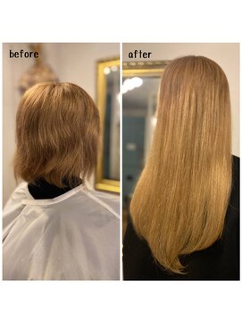 エクステンション キュー(extension Q) プルエクステ/ダイヤモンド毛質52cm(胸下)