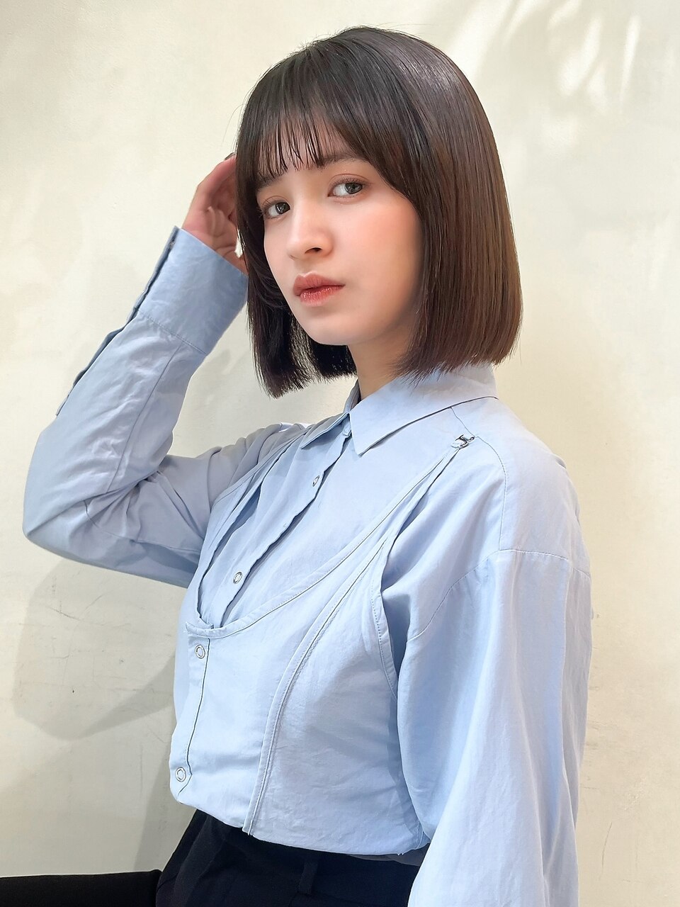 定価176,000円！ハイベル　あごボブ前髪あり　ヘアピース　着用画あり！ あご上ぷつっとボブ | 表参道銀座原宿の美容院MINX