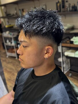 エクファフォーメン(EX-FA FOR MEN) カルマパーマ/ベリーショート/ダークアッシュ/ニュアンスパーマ