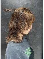 フェイバリットガーデン(favorite garden)&nbsp;クセを活かしたウルフ　代30代40代人気スタイル