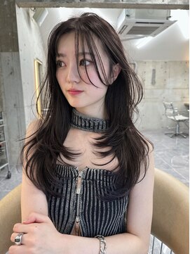 サイン 渋谷(SIGN) 韓国ヘアーハッシュカットレイヤーカットグレージュブリーチ無し