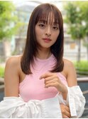 小顔 フェミニンロング メルティーカラー 似合わせカット"