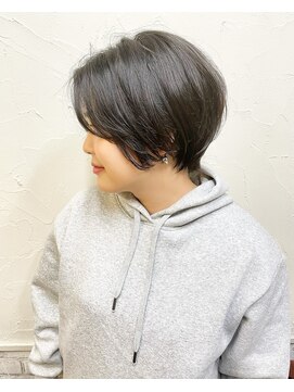 シュリット(schritt) 黒髪前髪なしショート　大人ショート　渋谷mutsuki