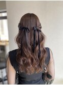 ツインハーフアップ