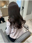 大人シアーベージュミニウルフボブミディアムレイヤー