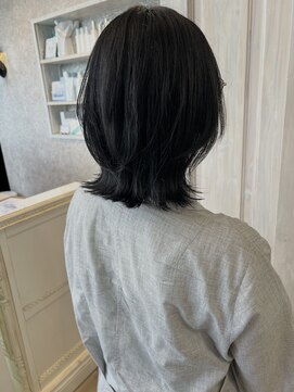 キャアリー(Caary) 福山美容室carry 大人くびれレイヤーボブ透明感イルミナカラー