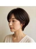 ナチュラルレイヤーショートボブ　20代 30代 40代 50代 60代