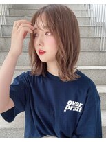 ロンドリゼル 札幌(Lond RiseL) オリーブグレー/前髪/ボブ/マロンベージュ/レイヤーカット/小顔