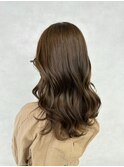 ロングレイヤー×オリーブカラー