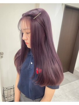 ヴィア 京都烏丸(Via) 10代20代30代／ピンクラベンダー/ブリーチ/髪質改善/ハイトーン