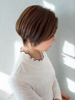 ヘアーメイク グロー(hair make grow)&nbsp;大人ショートヘア ショートボブ 前髪あり 透明感カラー