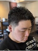 クセを活かすウェットアップバング メンズスタイル