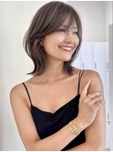 Say.ローズブラウンスモーキーハッシュカットミディアムレイヤー